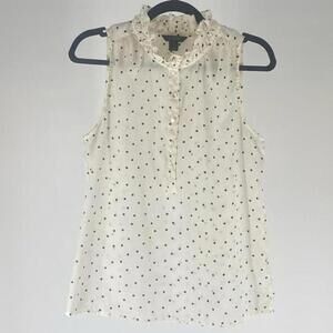 Stylish Polka Dot Sleeveless Blouse